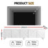 200cm TV Unit – Marble Effect, Soft‑Close Cabinets, Rubber Wood Legs, White
