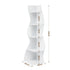Artiss 5‑Tier Corner Bookshelf – S‑Shaped Display Storage Rack White 178cm