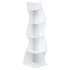 Artiss 5‑Tier Corner Bookshelf – S‑Shaped Display Storage Rack White 178cm