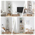 Artiss 5‑Tier Corner Bookshelf – S‑Shaped Display Storage Rack White 178cm