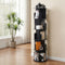 5 Tiers Bookshelf Swivel Bookcase Display Shelves Stand Round Black