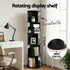 5 Tiers Bookshelf Swivel Bookcase Display Shelves Stand Round Black