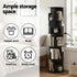 5 Tiers Bookshelf Swivel Bookcase Display Shelves Stand Round Black
