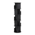5 Tiers Bookshelf Swivel Bookcase Display Shelves Stand Round Black