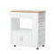 Kitchen Island Trolley Rolling Cart with Storage White & Pine