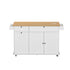 Mobile Kitchen Island – Drop Leaf, Power Outlets, Storage Cabinets, 150×70×90cm