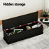 Artiss Storage Ottoman Blanket Box 140cm Fluted Black