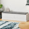 Artiss 140cm Storage Ottoman Blanket Box Linen Bench Fluted Grey