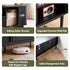 Artiss 160cm TV Unit Storage Drawer Curved Edge Sliding Fluted Style Door Black