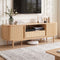 Artiss 160cm TV Unit Storage Drawer Curved Edge Sliding Fluted Style Door Pine