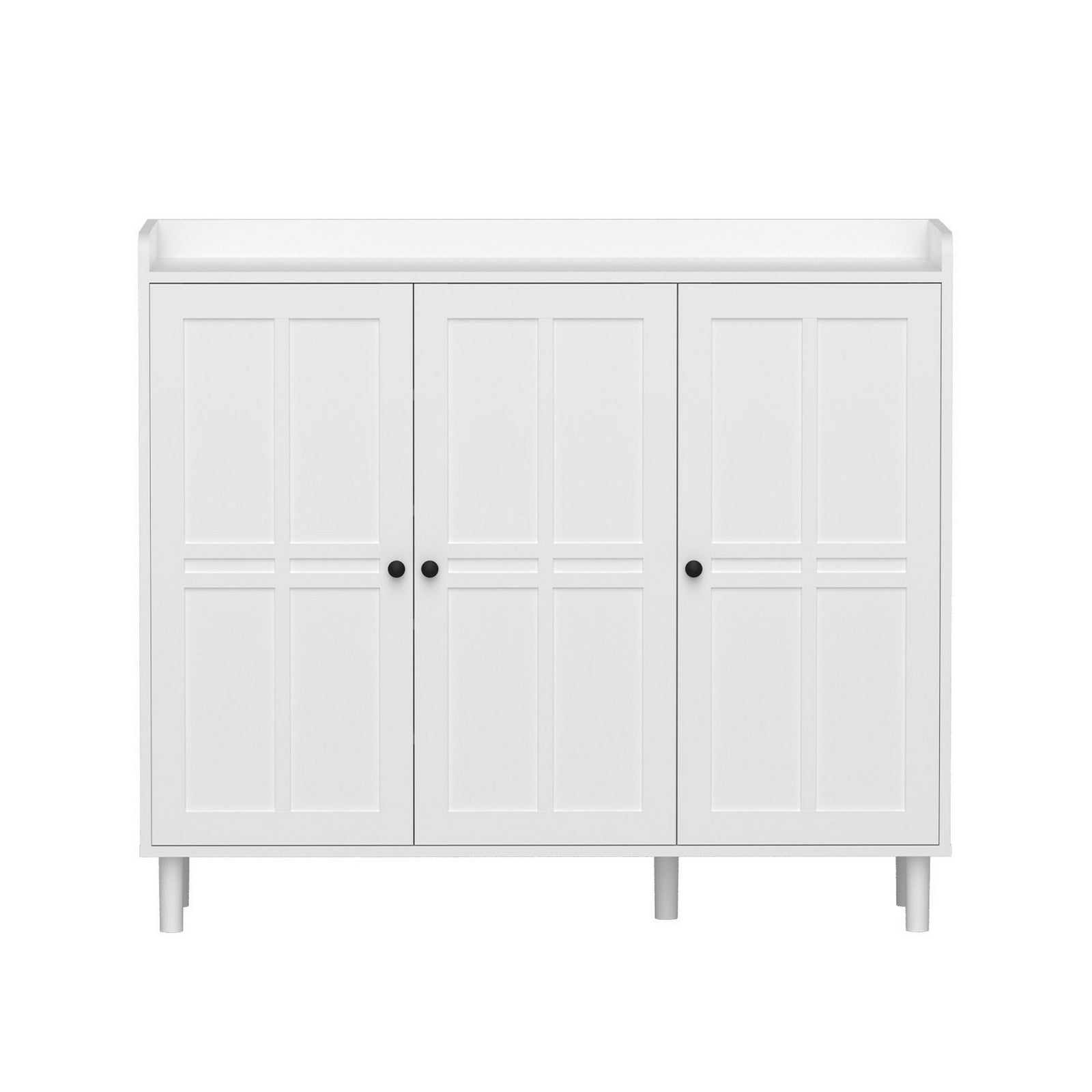 8‑Tier Shoe Cabinet – 112×35×100cm, Adjustable Shelves, 30‑Pair Storage, White