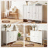 8‑Tier Shoe Cabinet – 112×35×100cm, Adjustable Shelves, 30‑Pair Storage, White