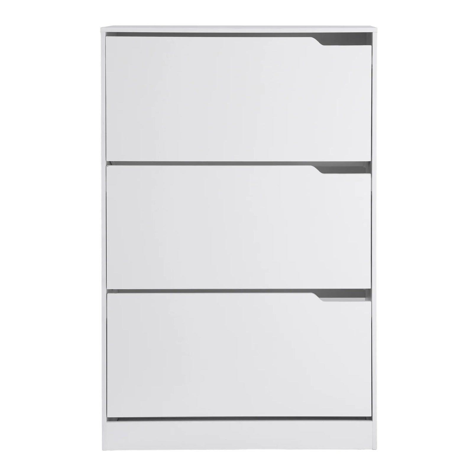 Shoe Rack Cabinet 24 Pairs Adjustable Shelf White