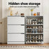 Shoe Rack Cabinet 24 Pairs Adjustable Shelf White
