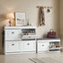 Artiss Shoe Cabinet & Bench Set White – Flip Drawers, 6 Compartments, 105cm