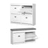 Artiss Shoe Cabinet & Bench Set White – Flip Drawers, 6 Compartments, 105cm