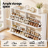 Artiss Shoe Cabinet 4 Flip Drawers Fluted Front Adjustable Shelves 110cm White