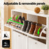 Artiss Shoe Cabinet 4 Flip Drawers Fluted Front Adjustable Shelves 110cm White