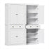 2x Buffet Sideboard Cabinet 6-Tier Storage Pantry Cupboard Drawer White