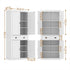2x Buffet Sideboard Cabinet 6-Tier Storage Pantry Cupboard Drawer White