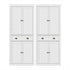 2x Buffet Sideboard Cabinet 6-Tier Storage Pantry Cupboard Drawer White