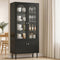 Artiss Lency Buffet Sideboard Cabinet Black 5-Tier Storage Cupboard
