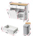 Kitchen Buffet Station – Tilt‑Out 54L Bin, Drawers, Adjustable Cabinet, 100cm