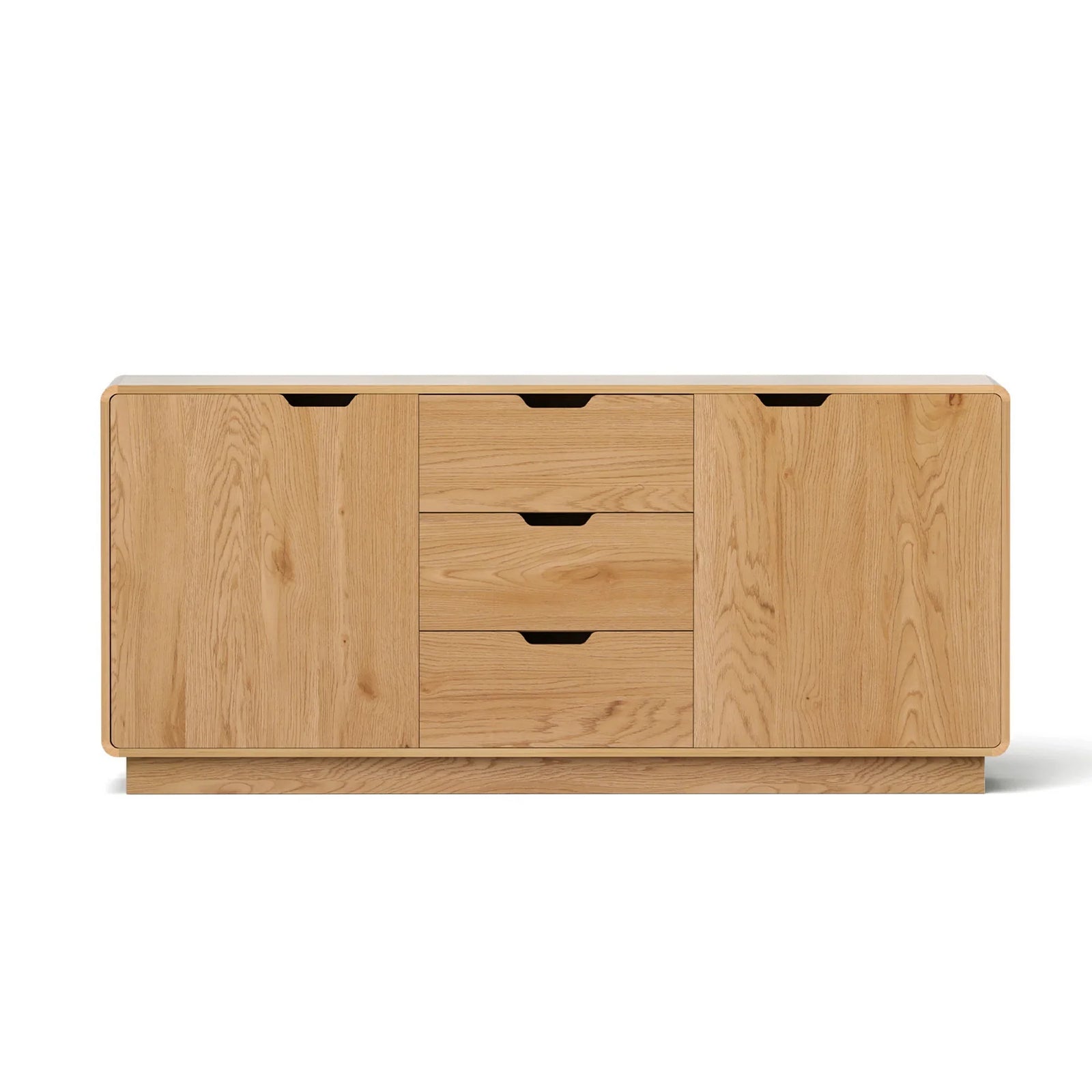 Buffet Sideboard Cabinet Storage Kitchen Cupboard Drawers Round Edge Oak
