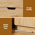 Buffet Sideboard Cabinet Storage Kitchen Cupboard Drawers Round Edge Oak