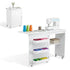 Folding Sewing Table Sewing Machine Desk Multi-functional Rolling Work Table Craft Station