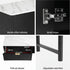 TV Unit & Coffee Table Set Storage Shelf Black