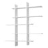 Artiss 15-Section Floating Wall Shelf, White, 116x18x129cm E1 PB Board