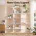 Artiss 15-Section Floating Wall Shelf, White, 116x18x129cm E1 PB Board