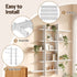 Artiss 15-Section Floating Wall Shelf, White, 116x18x129cm E1 PB Board