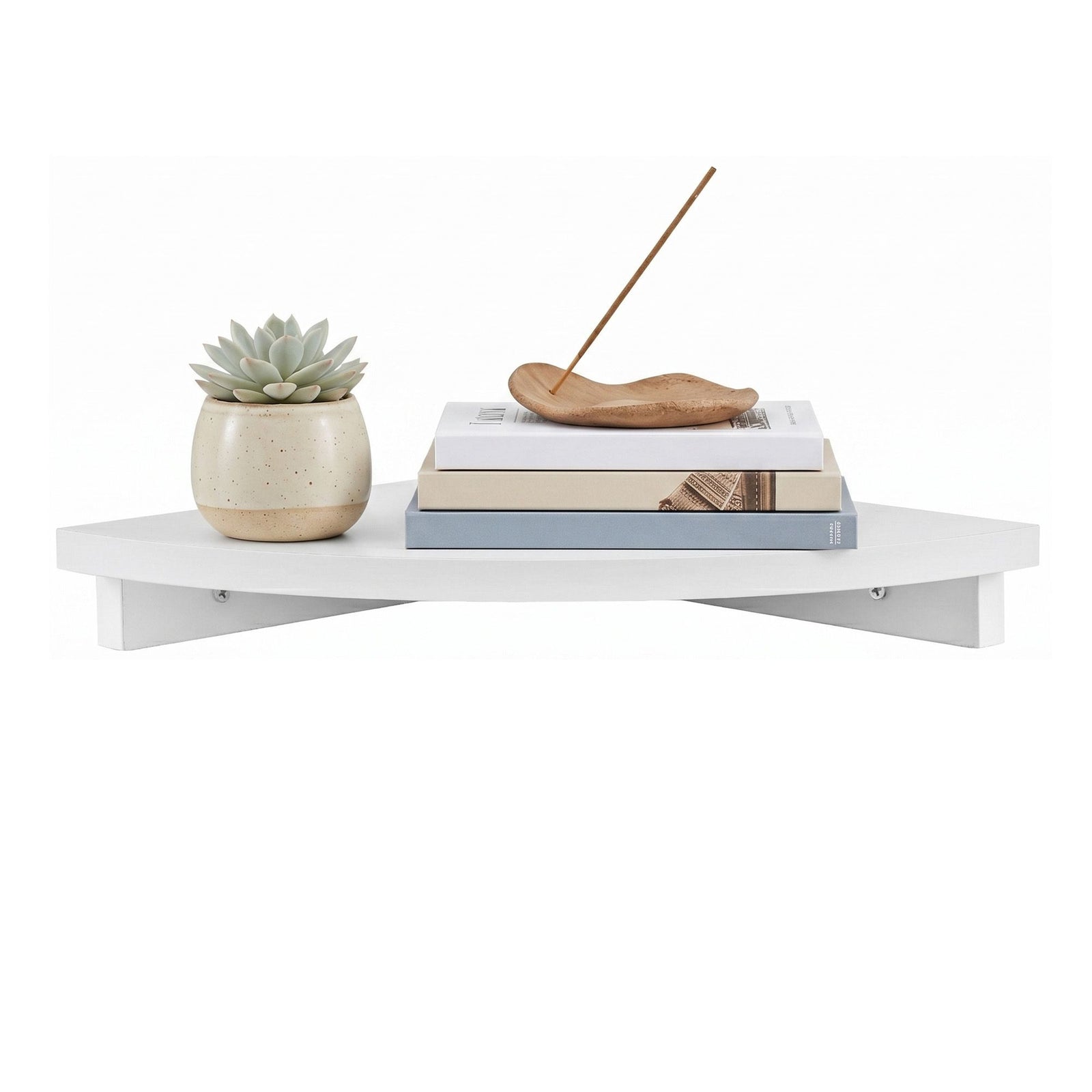 Artiss Corner Floating Wall Shelf – 25cm Wall‑Mounted Display Rack White (1pc)