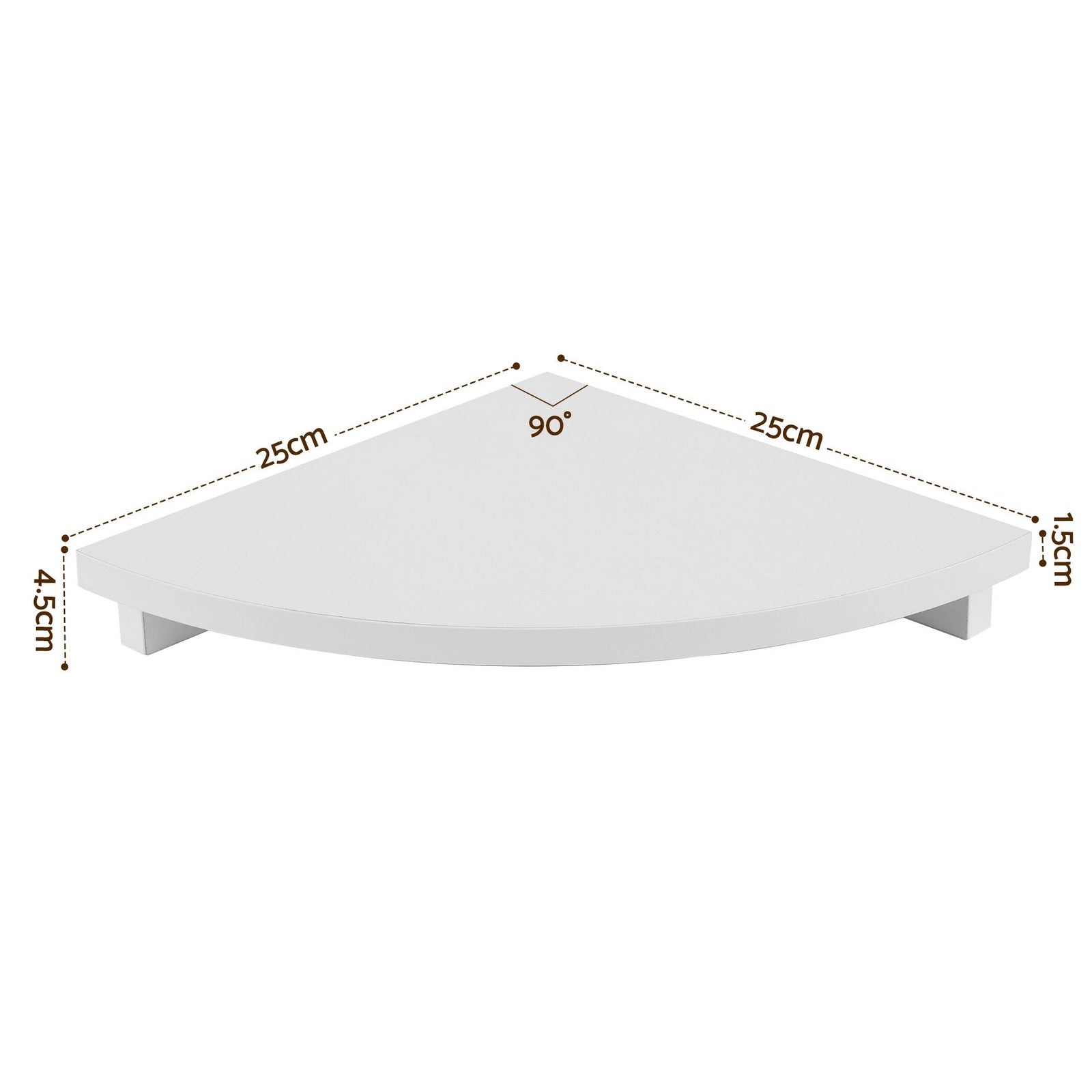 Artiss Corner Floating Wall Shelf – 25cm Wall‑Mounted Display Rack White (1pc)