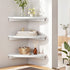 Artiss 3× Corner Floating Wall Shelves – 25cm Wall‑Mounted Display Rack White
