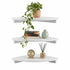 Artiss 3× Corner Floating Wall Shelves – 25cm Wall‑Mounted Display Rack White