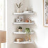 Artiss 4× Corner Floating Wall Shelves – 25cm Wall‑Mounted Display Rack White