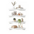Artiss 4× Corner Floating Wall Shelves – 25cm Wall‑Mounted Display Rack White