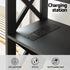 2‑Piece Entryway Set – Console Table w/ Charging & Shoe Cabinet, Black
