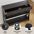 2‑Piece Entryway Set – Console Table w/ Charging & Shoe Cabinet, Black