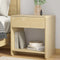 Artiss Bedside Table Pine Drawer with Open Shelf Storage Nightstand
