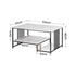 Artiss Coffee Table 100cm Faux Marble Finish Center Table 2-Tier Storage White&Black