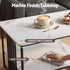 Artiss Coffee Table 100cm Faux Marble Finish Center Table 2-Tier Storage White&Black