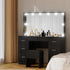 Dressing Table Vanity Desk Set Stool 10 Led Bulbs Black