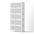 5-Tier Display Cabinet Storage Bookshelf Clear Shelf White