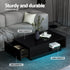 LED TV Unit & Coffee Table Set – 189cm Black High‑Gloss RGB Furniture