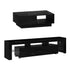 LED TV Unit & Coffee Table Set – 189cm Black High‑Gloss RGB Furniture