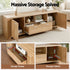 TV Unit & Coffee Table Set Storage Drawer Pine